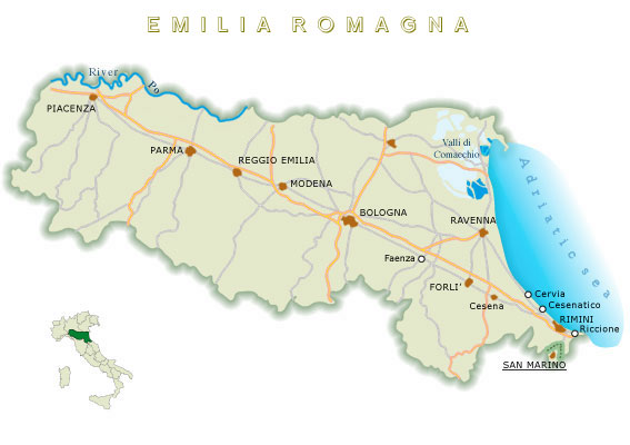 emilia romagna map